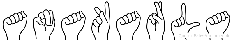 Anakarla im Fingeralphabet der Deutschen Gebärdensprache
