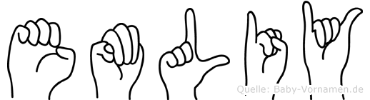 Emliy im Fingeralphabet der Deutschen Gebärdensprache