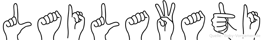 Lailawati im Fingeralphabet der Deutschen Gebärdensprache