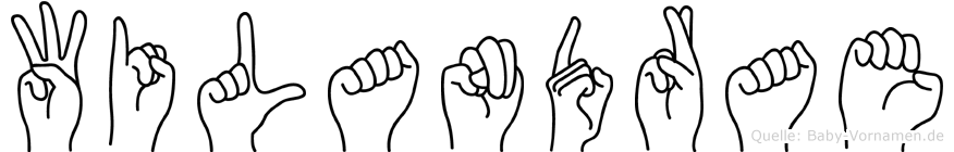 Wilandrae im Fingeralphabet der Deutschen Gebärdensprache