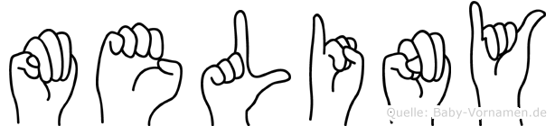 Meliny im Fingeralphabet der Deutschen Gebärdensprache