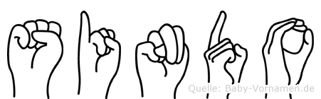 Sindo im Fingeralphabet der Deutschen Gebärdensprache