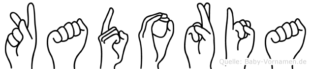 Kadoria im Fingeralphabet der Deutschen Gebärdensprache