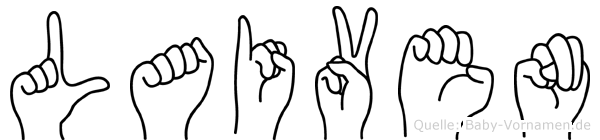 Laiven im Fingeralphabet der Deutschen Gebärdensprache