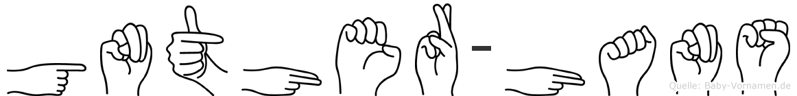 Günther-Hans im Fingeralphabet der Deutschen Gebärdensprache