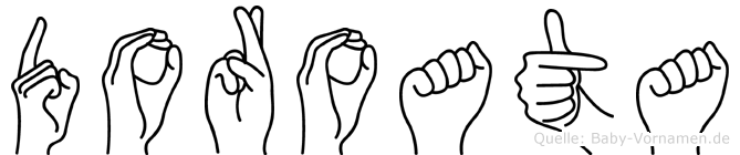 Doroata im Fingeralphabet der Deutschen Gebärdensprache
