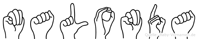 Malonda im Fingeralphabet der Deutschen Gebärdensprache