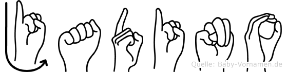 Jadino im Fingeralphabet der Deutschen Gebärdensprache