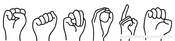 Sanode im Fingeralphabet der Deutschen Gebärdensprache