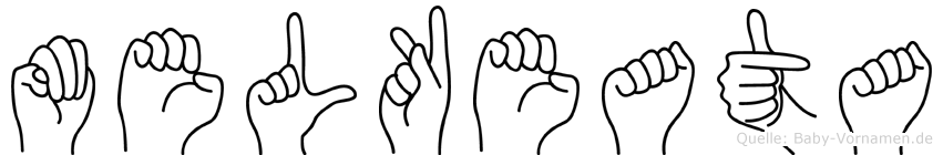 Melkeata im Fingeralphabet der Deutschen Gebärdensprache