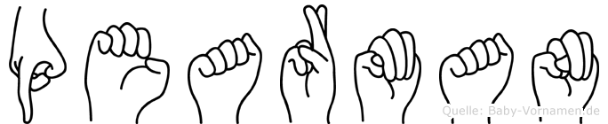 Pearman im Fingeralphabet der Deutschen Gebärdensprache