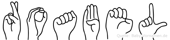 Roabel im Fingeralphabet der Deutschen Gebärdensprache