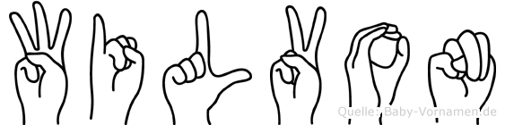 Wilvon im Fingeralphabet der Deutschen Gebärdensprache