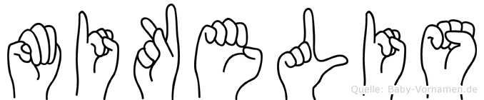 Mikelis im Fingeralphabet der Deutschen Gebärdensprache
