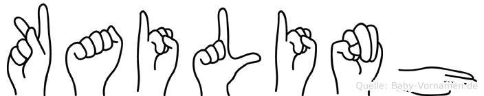 Kailinh im Fingeralphabet der Deutschen Gebärdensprache