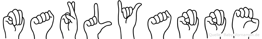 Marlyanne im Fingeralphabet der Deutschen Gebärdensprache
