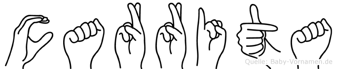 Carrita im Fingeralphabet der Deutschen Gebärdensprache
