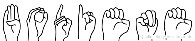 Bodiene im Fingeralphabet der Deutschen Gebärdensprache