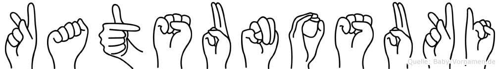 Katsunosuki im Fingeralphabet der Deutschen Gebärdensprache