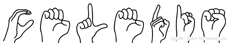 Celedis im Fingeralphabet der Deutschen Gebärdensprache