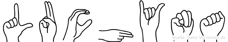 Luchyna im Fingeralphabet der Deutschen Gebärdensprache