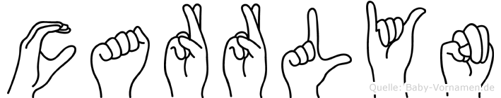 Carrlyn im Fingeralphabet der Deutschen Gebärdensprache