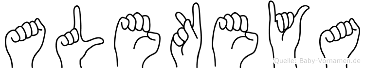 Alekeya im Fingeralphabet der Deutschen Gebärdensprache
