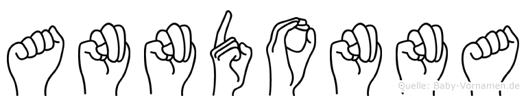Anndonna im Fingeralphabet der Deutschen Gebärdensprache