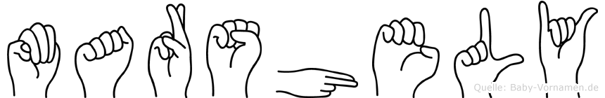 Marshely im Fingeralphabet der Deutschen Gebärdensprache