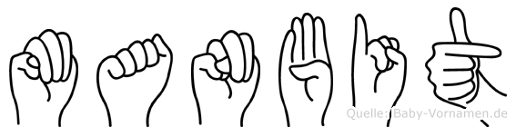 Manbit im Fingeralphabet der Deutschen Gebärdensprache