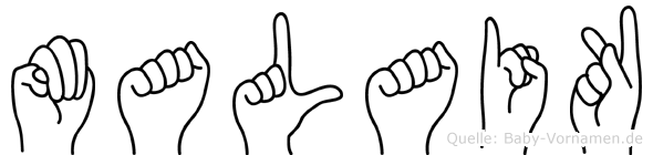 Malaik im Fingeralphabet der Deutschen Gebärdensprache