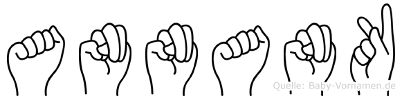 Annank im Fingeralphabet der Deutschen Gebärdensprache