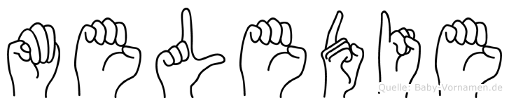 Meledie im Fingeralphabet der Deutschen Gebärdensprache