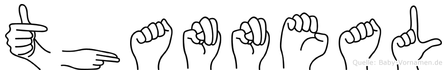Thanneal im Fingeralphabet der Deutschen Gebärdensprache