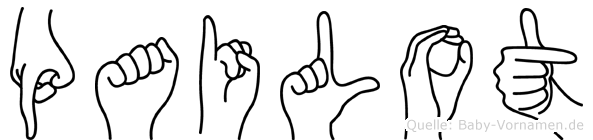 Pailot im Fingeralphabet der Deutschen Gebärdensprache