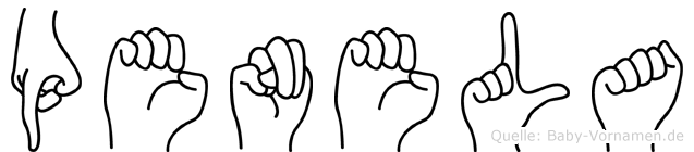 Penela im Fingeralphabet der Deutschen Gebärdensprache