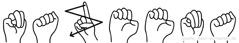 Nazeema im Fingeralphabet der Deutschen Gebärdensprache