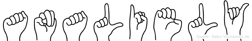 Analiely im Fingeralphabet der Deutschen Gebärdensprache