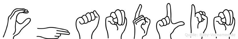 Chandlin im Fingeralphabet der Deutschen Gebärdensprache