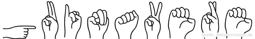 Guinavere im Fingeralphabet der Deutschen Gebärdensprache