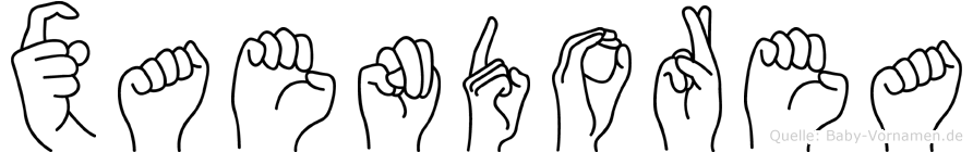Xaendorea im Fingeralphabet der Deutschen Gebärdensprache
