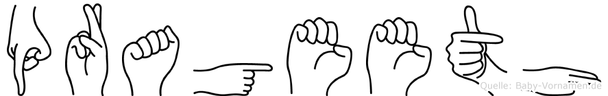 Prageeth im Fingeralphabet der Deutschen Gebärdensprache