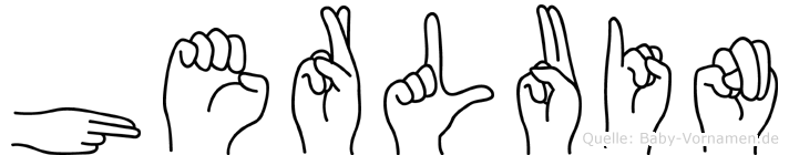 Herluin im Fingeralphabet der Deutschen Gebärdensprache