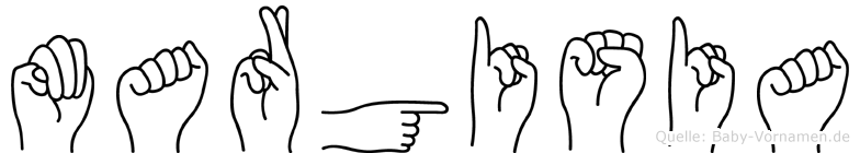 Margisia im Fingeralphabet der Deutschen Gebärdensprache