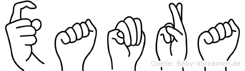 Xamra im Fingeralphabet der Deutschen Gebärdensprache
