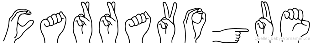 Carravogue im Fingeralphabet der Deutschen Gebärdensprache