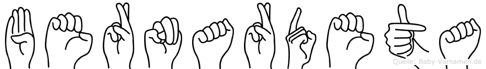Bernardeta im Fingeralphabet der Deutschen Gebärdensprache