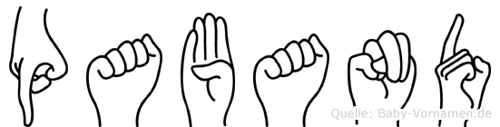 Paband im Fingeralphabet der Deutschen Gebärdensprache