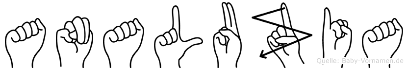 Analuzia im Fingeralphabet der Deutschen Gebärdensprache