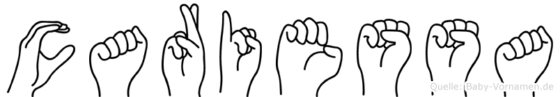 Cariessa im Fingeralphabet der Deutschen Gebärdensprache
